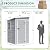JUMMICO Outdoor Storage Shed, 5 x 4 FT Resin Shed with Floor and Lockable Door, Plastic Garden Tool Outside Sheds for Patio Backyard Lawn