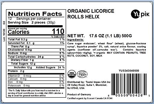 Yupik Organic Black Licorice Rolls thumb #1