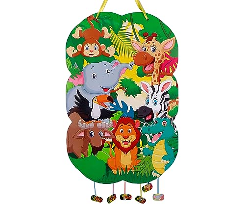Ya en mundofriki.es: CHEERSET - Piñata Animales - Piñata Cumpleaños Infantiles Animales Selva - Decoracion Cumpleaños Infantiles Piñatas Grandes Para Rellenar con Chuches y Regalitos Para Niños y Niñas - 47x31cm (Jungla)