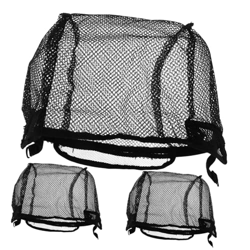 OSOLADY 3Pcs Women Wig Caps Comfortable Mesh Hair Net for Wigs Sturdy Safe Wig Hairnet for Various Hairstyles Occasions Black Color Wig Cap