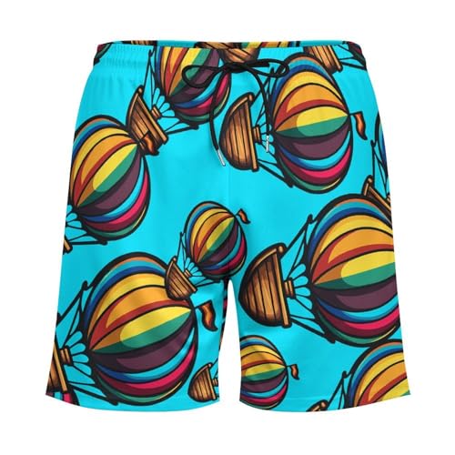 Hot Air Balloons Mens Swim Trunks with Quick-Drying Lining Beach Shorts for Outdoor Sports3