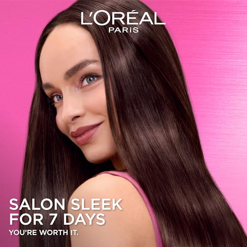 Image of L'Oreal Paris Sulfate Free Iron Sleek Coat, Anti-Frizz Hair Treatment Spray with Heat Protection & Humidity Protection, Semi-Permanent Smoothing, Suitable for Color-Treated Hair, EverPure, 5.1 fl oz