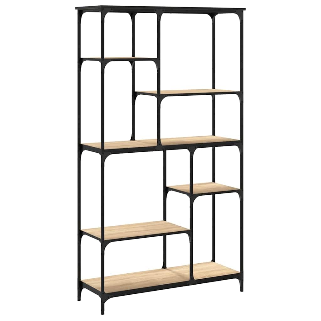 Generisch Bücherregal Sonoma-Eiche 99x35,5x176 cm Holzwerkstoff und Stahl,Möbel,Regalsysteme,Bücherregale Bücherschränke-835410