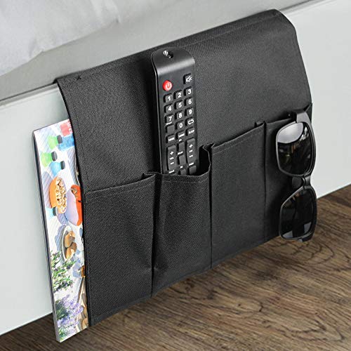 Organizador de Sofá Universal con Autobloqueo - Reposabrazos de sillón o sofá / Bolsillo cama - 5 Bolsillos - Apto para revistas, mando a...