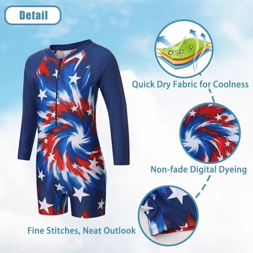 Image of Girls One Piece Rash Guard Swimsuits for Girl Long Sleeve Bathing Suits with UPF 50+ Sun Proctection Sunsuits 3-16 Years