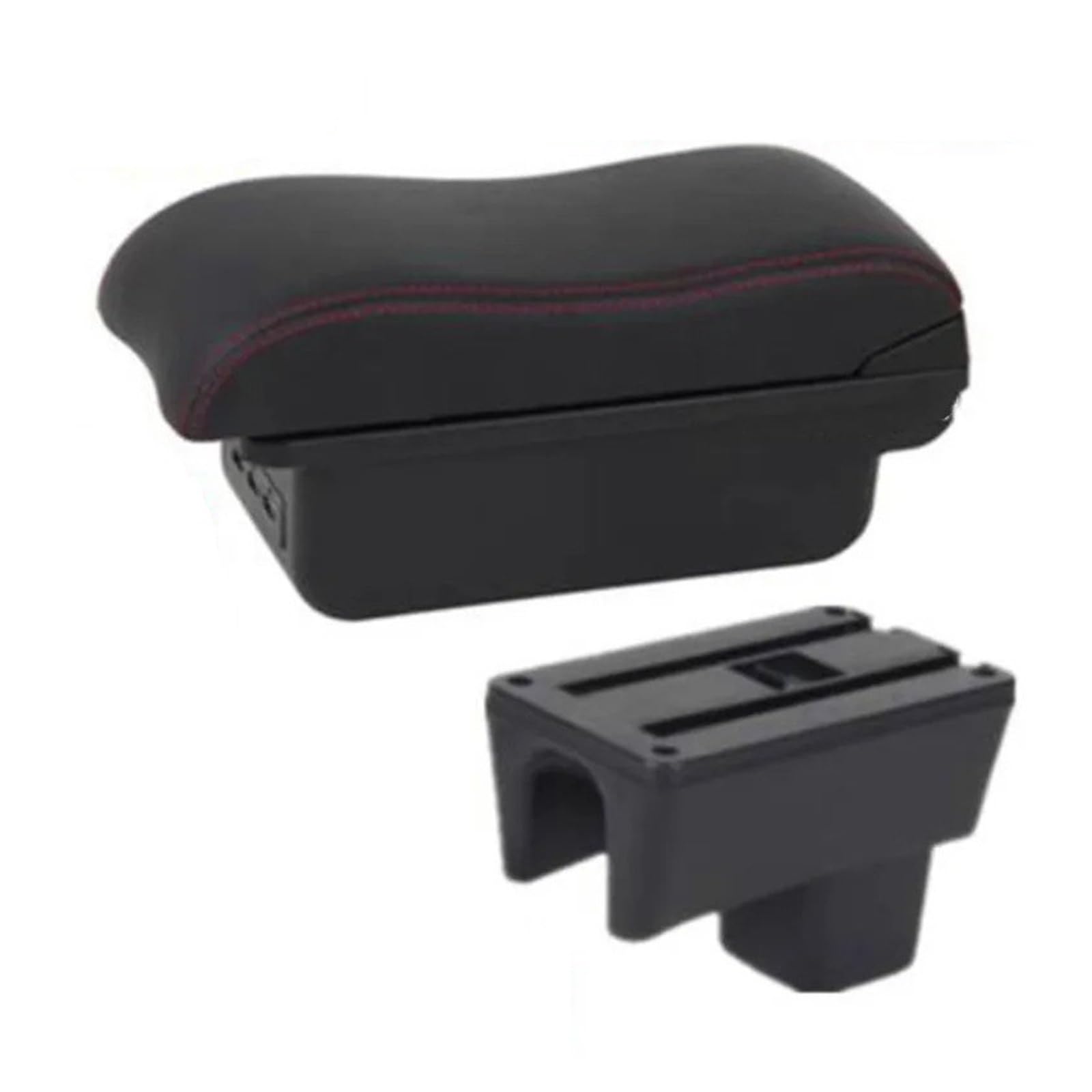Center Armrest Box For Suzuki For Swift 2005-2023 2024 Car Armrest Box Curved Surface Storage Box Dedicated Replacement Accessories Arm Rest(B1 red line 3usb)