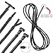 Windshield Washer Nozzles - Compatible with Ford 04-13 F150 09-13 Flexand 08-09 Taurus X with 4 Meters Washer Hose Connector Replace OEM # 3W7Z17603AA