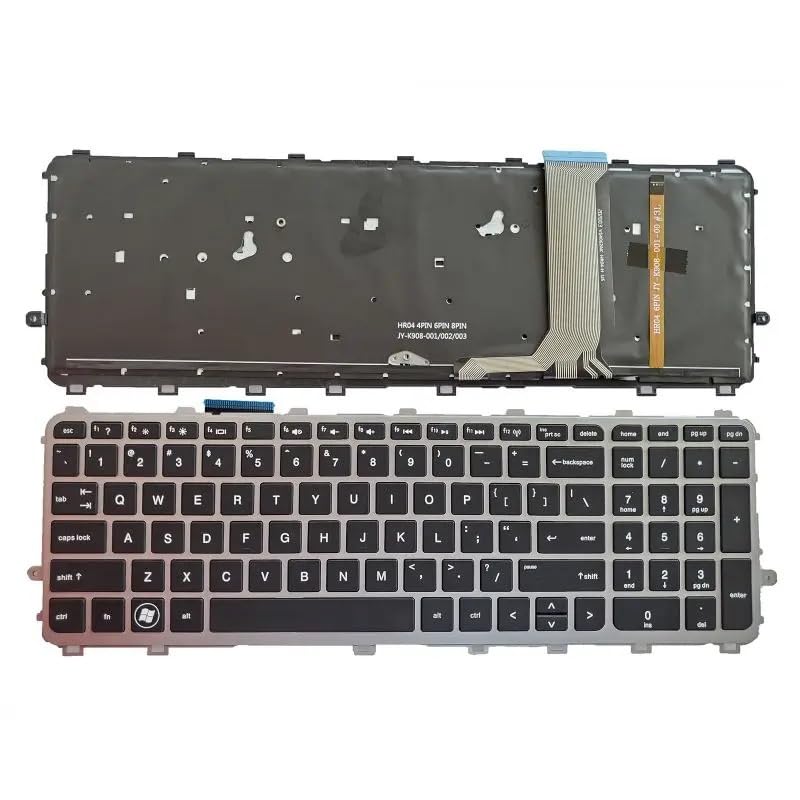 Clavier américain HP Pavilion Envy 15-J 17-J argenté de qualité