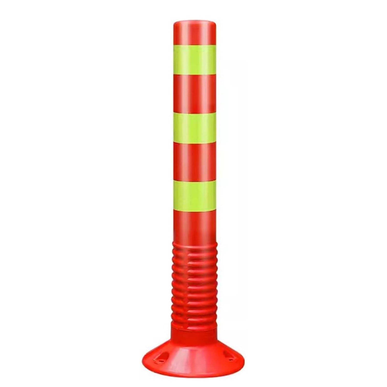 HCZKIUJY Parking Barrier Flexible Traffic Delineator Posts Safety Cones, Road Night Visual Bollard Pole (Red 1 pack)