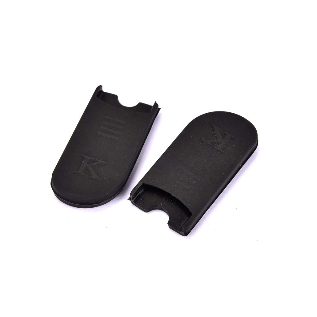 Alnicov Lot de 2 crochets de pouce pour saxophone alto, ténor, soprano en caoutchouc, avec coussin de protection, noir