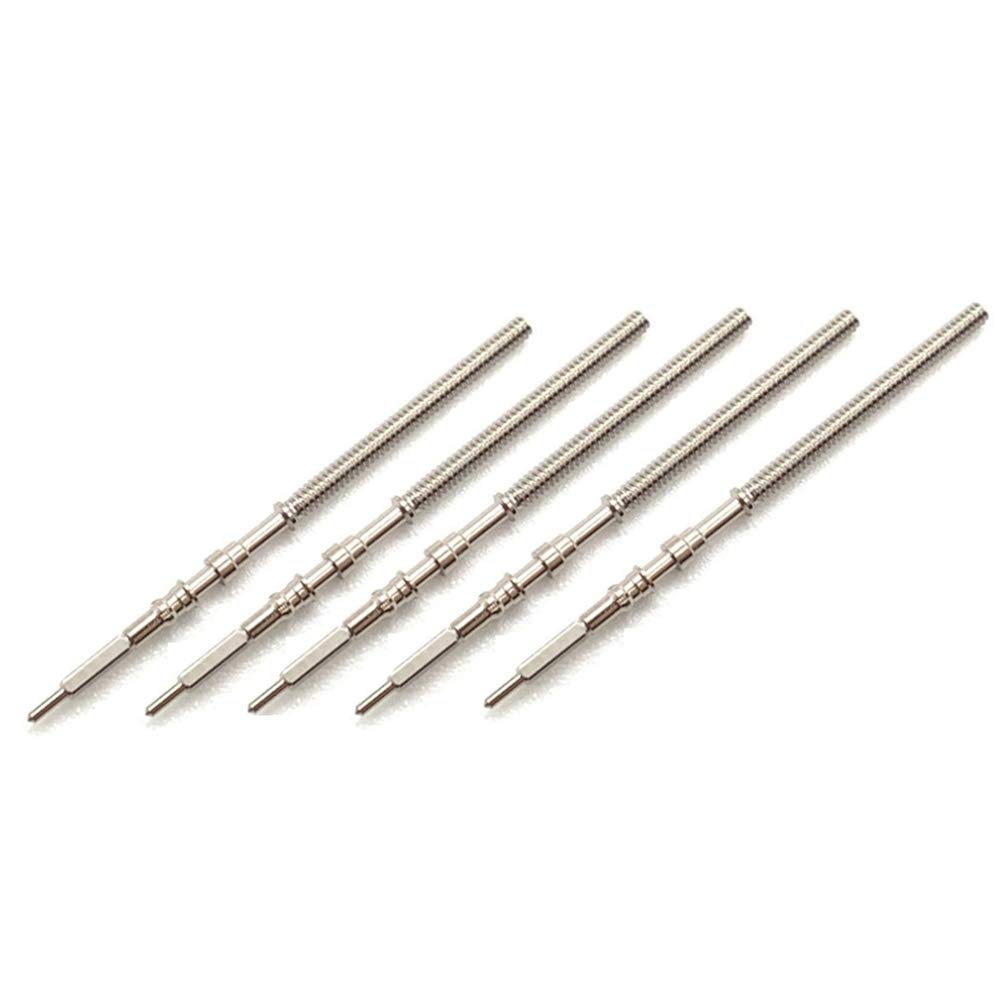 Timagebreze 5Pcs Movement Watch Steel Stem Kit Watch of Parts NH35 NH36 NH38 NH39 Movement Watch Stem Spare Parts