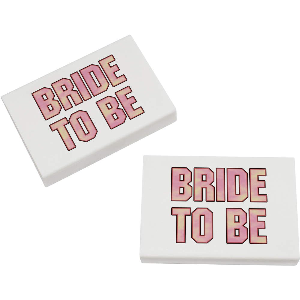 Azeeda 2 x 'Pink Bride to Be' Erasers/Rubbers (ER00050897)