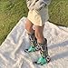 XEYANFYS Swallow Flower Embroidered Cowboy Boots for Women Square Toe Chunky Low Heel Mid Calf Boots Cowgirl Boots Fashion Muti-color Patchwork Pull On Western Boots, 10, Blue