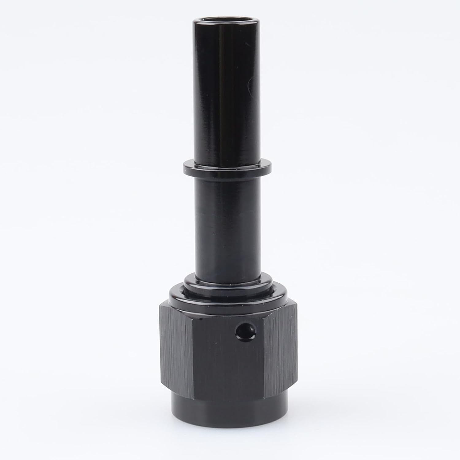 AC PERFORMANCE -6 AN Female Swivel to 3/8" SAE Quick Connect Disconnect Male Push On EFI Fuel Fitting Adapter, Black Aluminum