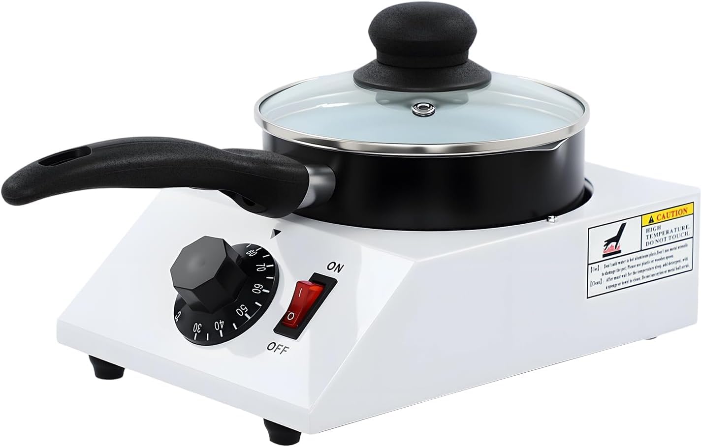Fontana di Cioccolato con Interruttore a gravità, Pentola Ceramica Antiaderente, Acciaio Inox 304, Lavabile in Lavastoviglie, Alimentazione Flessibile per Feste e Uso Commerciale,Single-Cylinder