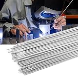 UNIFAMILY 60Pcs Aluminum Welding Rods ER4043 1/16' x 16', TIG Welding Rod, Low Temp Aluminum Rod, Low Splatter Corrosion Resistance Aluminum Welding Wire, Tig Filler accessories (60 pcs 1/16' x 16')