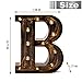 LED Marquee Letter Lights Vintage Style Light Up 26 Alphabet Letter Signs for Wedding Birthday Party Christmas Home Bar Cafe Initials Decor（B）