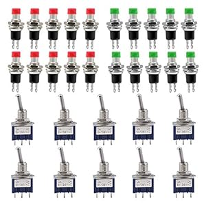 Coolty Kippschalter und Druckschalter Set (30 Stück)