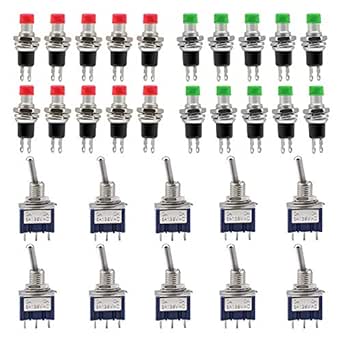 10Pcs SH T8011 Lever 6Pin ON-ON 2-Position DPDT Toggle Switch - Foto 2