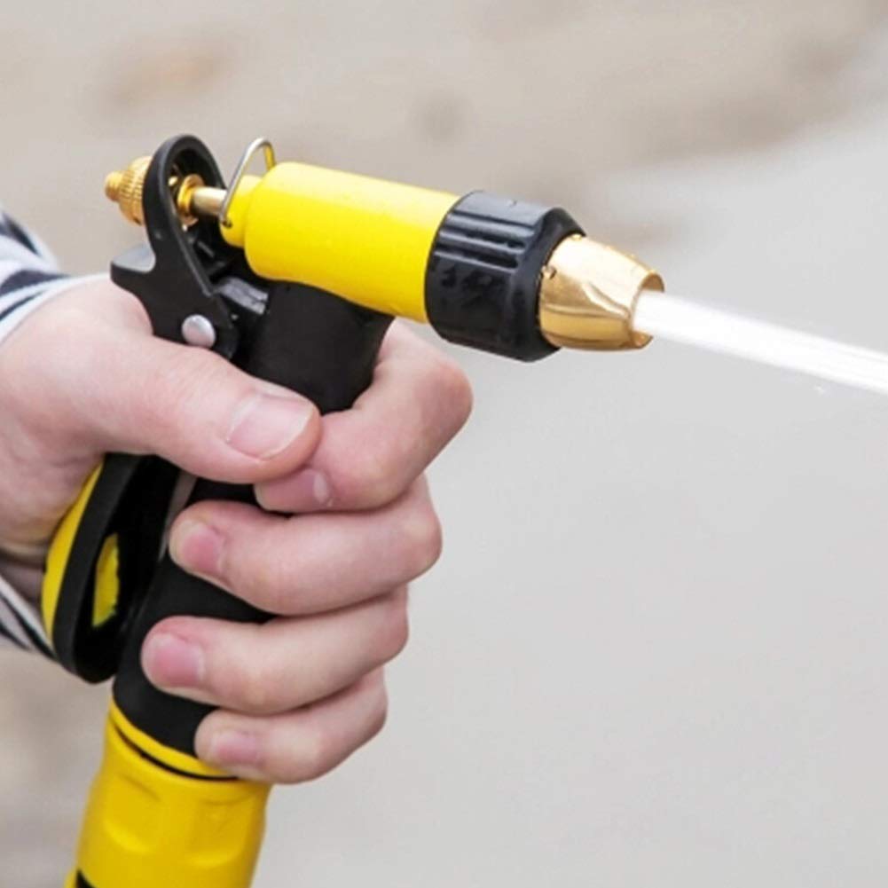 Ugelli per tubi da giardino, pistole a spruzzo, 12,5 cm, attacco rapido, ugello da giardino, resistente all'usura (tubo dell'acqua + confezione da 15 m)