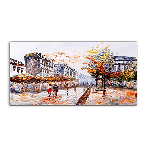 Grand tableau sur verre Paris 140x70cm pour habiller un mur vide