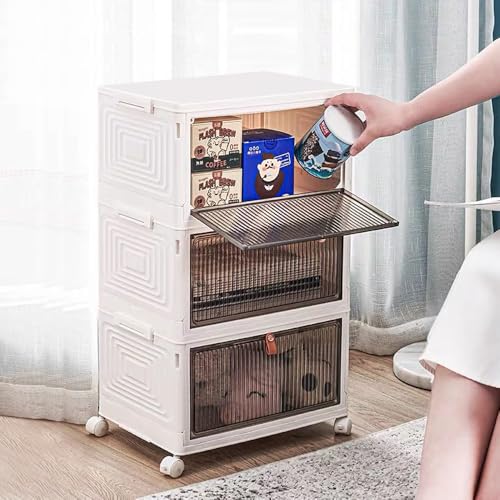 Caisses de rangement transparente pour salon et chambre modulable