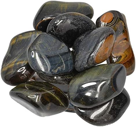 Hypnotic Gems Materiales 1 libra de piedras pulidas de ojo de tigre azul de África - Grande - 1.25" a 1.5" - Rocas pulidas y piedras preciosas para