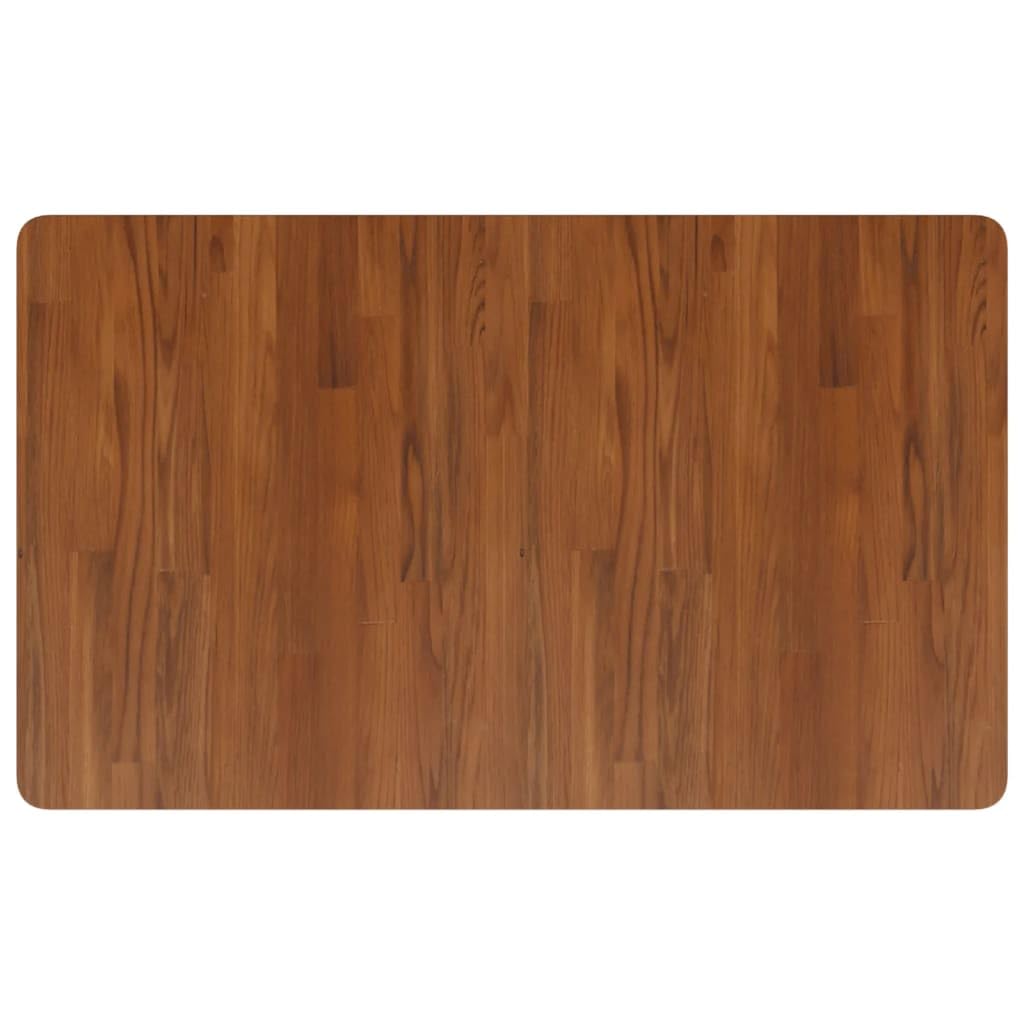 Banco de trabajo de roble macizo marrón oscuro 100 x 60 x (71,5 – 98) cm con patas ajustables en altura y estructura de metal robusta. Equipo de taller estable para aficionados al bricolaje con gran