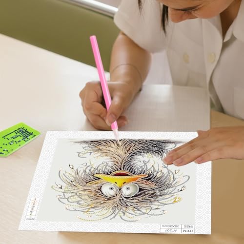 Image of AiYuanzsh 5D Special Shape Diamond Art Kits for Beginners, Diamond Art Painting Kits for Adults, Crystal Rhinestones Diamond Art Painting for Home Wall Decoration Gift 12x12 inch, Duck