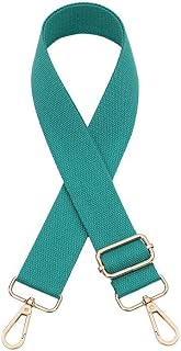 Correa para bolso correas de color para mujer para bandolera mensajero accesorios cinturones bordados ajustables correas de repuesto para bolso (verde, hebilla dorada)