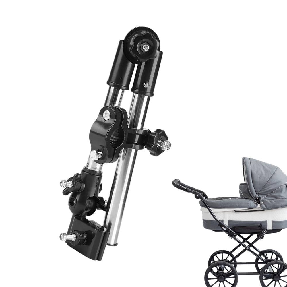 Nikou Ortaombrelli per Passeggino, Portaombrelli per Bicicletta, Regolabile 360 ° Ombrello Manubrio Support, Montatura per Maniglia per Passeggino, per Carrozzina Bicicletta Walker