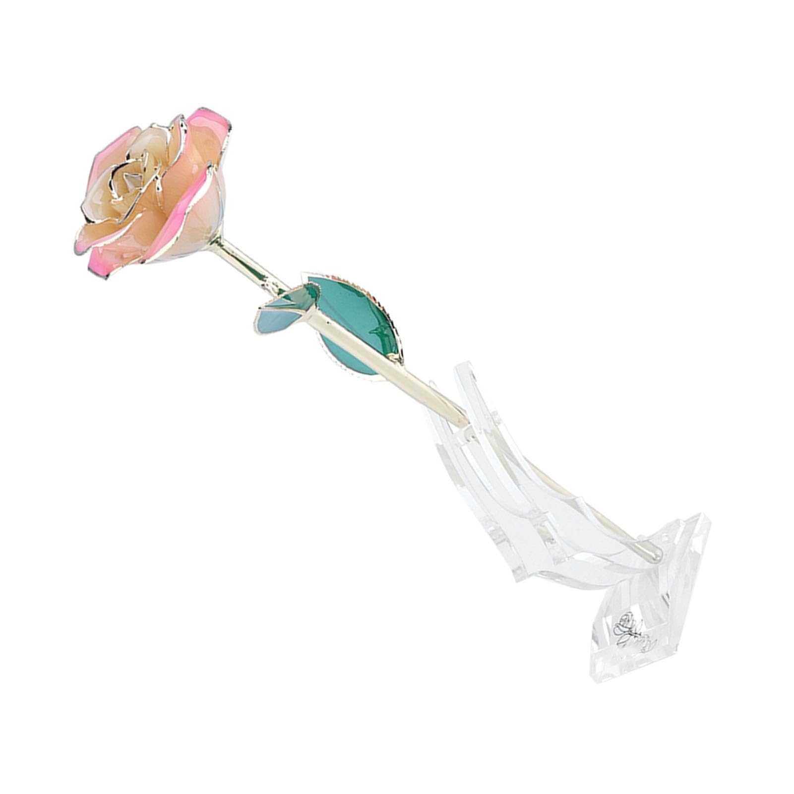 Fiore di Rosa Dorata Rosa Immersa in Oro 24K per San, Festa della Mamma, Collezione di Ornamenti di Compleanno