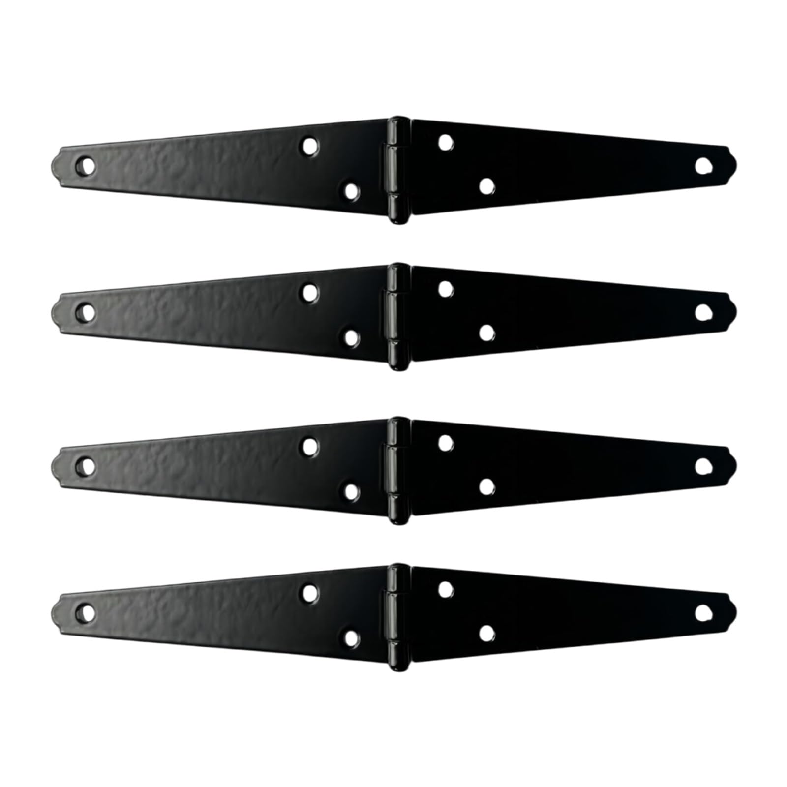 Decorative Strap Hinge Hardware Black Shed Door Gate Hinges with Screws Heavy Duty Shed Door Hinges Black Gate with Screws