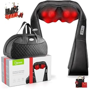 cotsoco Shiatsu Back Neck and Shoulder Massager with Heat,Deep Tissue 3D Kneading Pillow, Electric Full Body Massager for Legs,Foot,Body Muscle Pain Relief,Gifts for Mom Dad