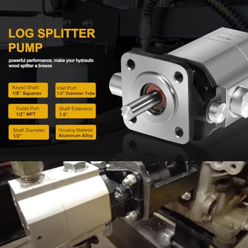 Log Splitter Build Kit: 13 GPM Hydraulic Wood Splitter Pump 4000 PSI 2 Stage, Coupler, Mount, Bolts, Hydraulic Gear Log Splitter Pump for Huskee, Speeco, etc or DIY Splitter for 3/4" Engine Crankshaft