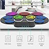 CNAPXAIA Electric Drum Kit, 9 Pads Silicone Kids Drum Set with Dual Speakers, Support Headphone/Bluetooth/MIDI Pratice Drum Kit, Perfect Musical Instruments Drum Gift for Children and Adults #5