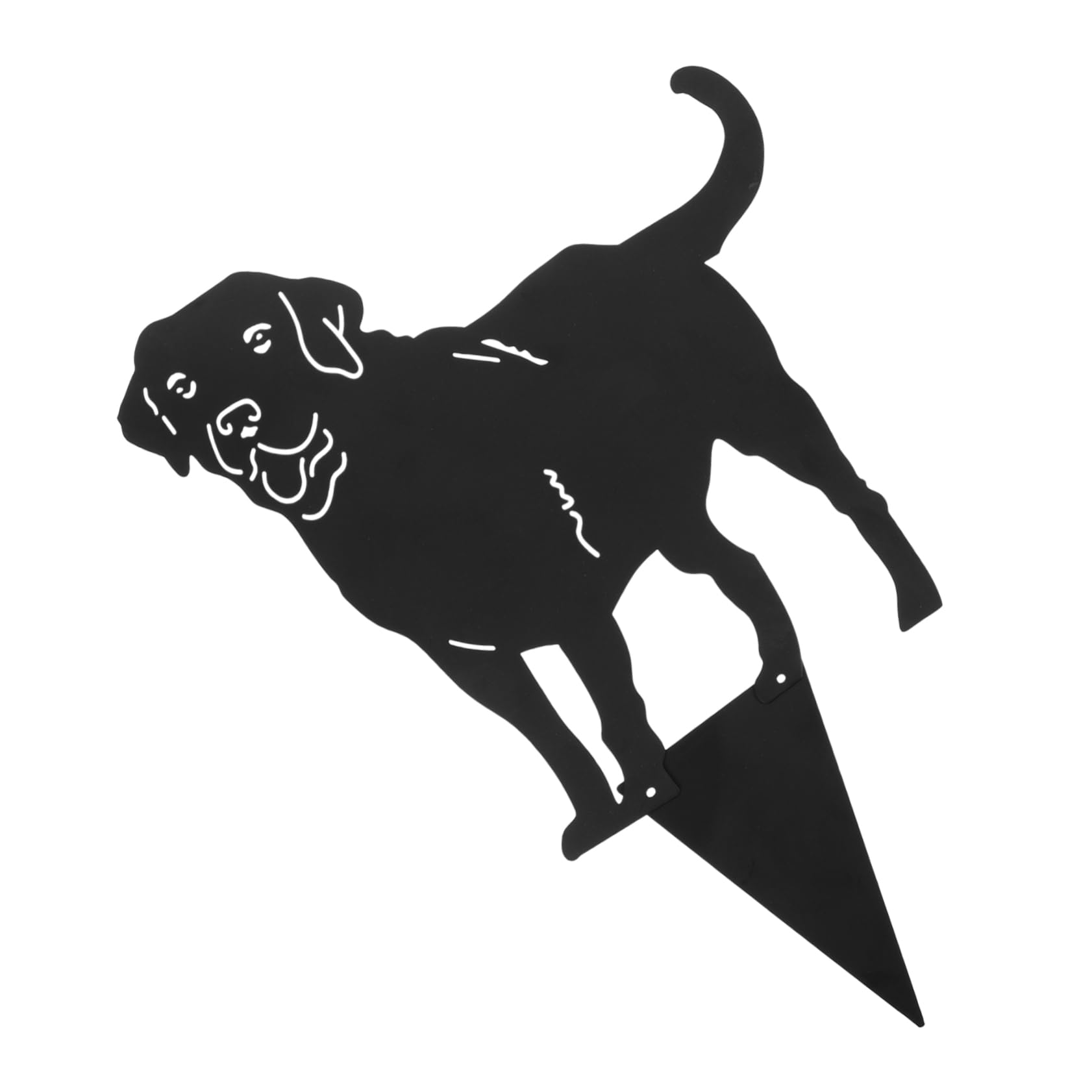Labrador Hundepfahl Gartenpfahl aus Eisen Schwarzer Dekorativer Robust und Bruchfest Gartendeko für Hof und Rasen für Draußen