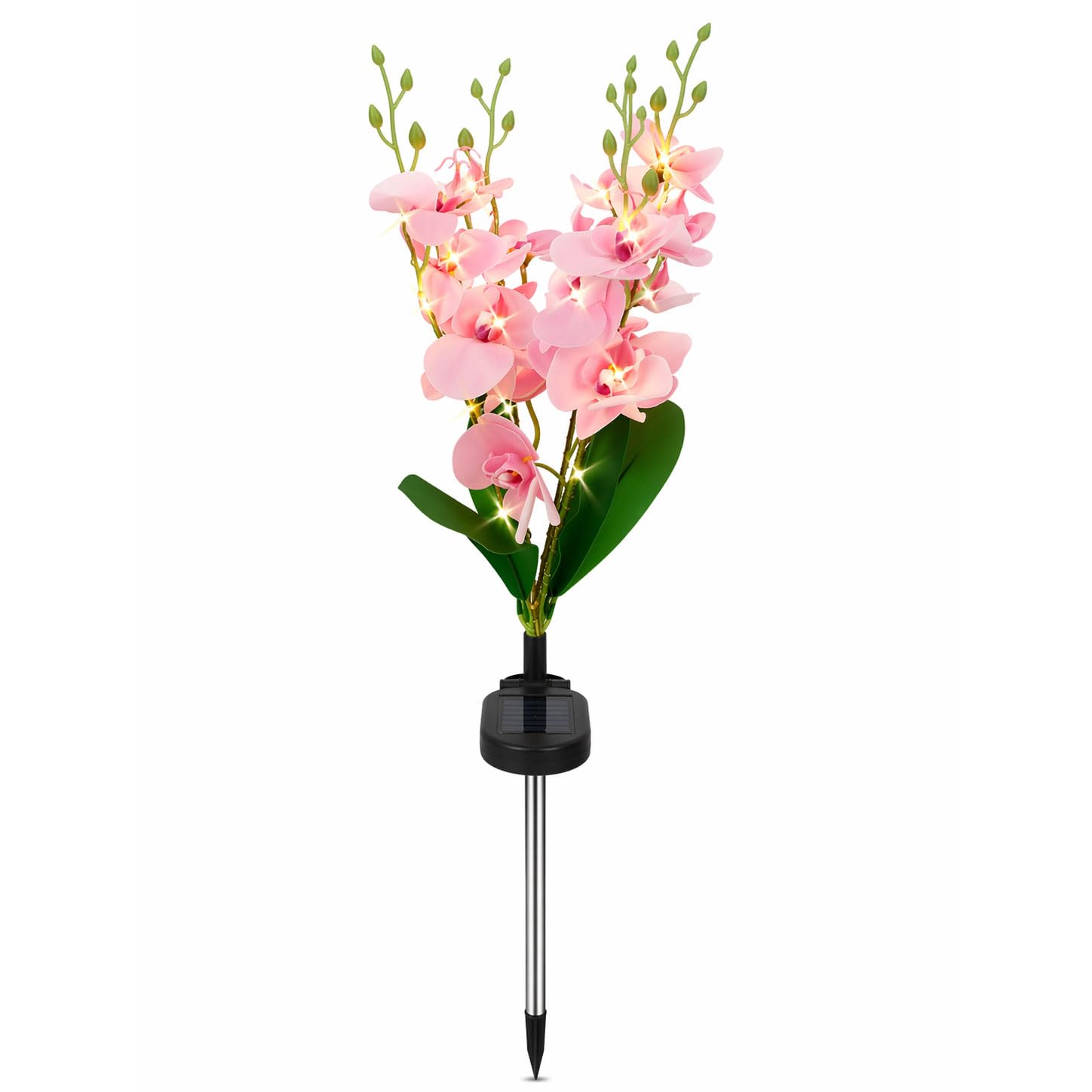 Rackhams Light/White Solar Orchid Stake – 30 Warm Led Garden