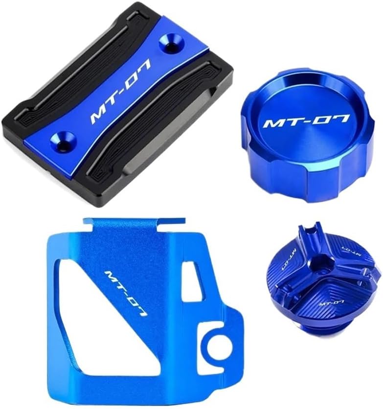Brake Clutch Fluid Reservoir Cover for for MT 07 FZ07 FZ-07 2014-2024 Motorcycle Front Rear Brake Fluid Reservoir Tank Cover Oil Filler Cap