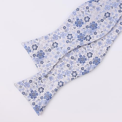 Image of Alizeal Mens 2pcs Floral Self-tied Bow Tie Pocket Square Set