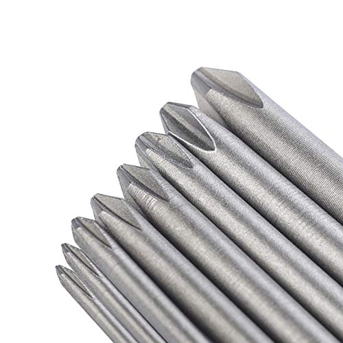 Image of Saiper 8pcs Magnetic Phillips Screwdriver Set Bits 75mm / 3-Inch Length | 1 /4 Inch Hex Shank Cross Head Screw Driver Bit S2 Steel PH0 /PH1 /PH2