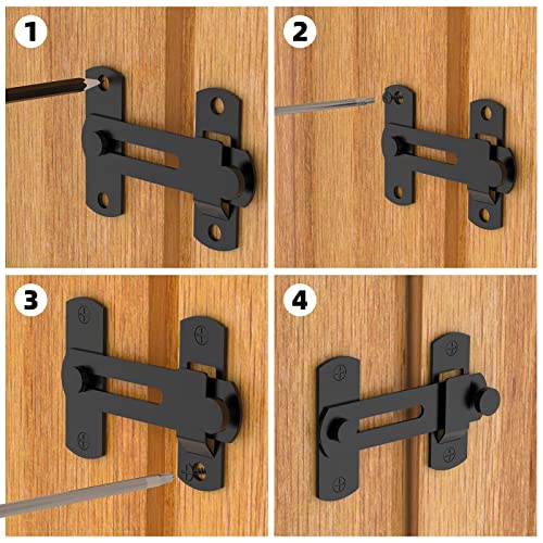 180 Degree Flip Sliding Barn Door Lock For Privacy - Safe Barn Door Locks And Latches For Barn Door, Pet Door, Bathroom, Outdoor, Garage, Window, Sliding Door #TOP5