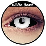 Schwarz weiße Full Sclera Kontaktlinsen / Black white full Sclera contact lenses