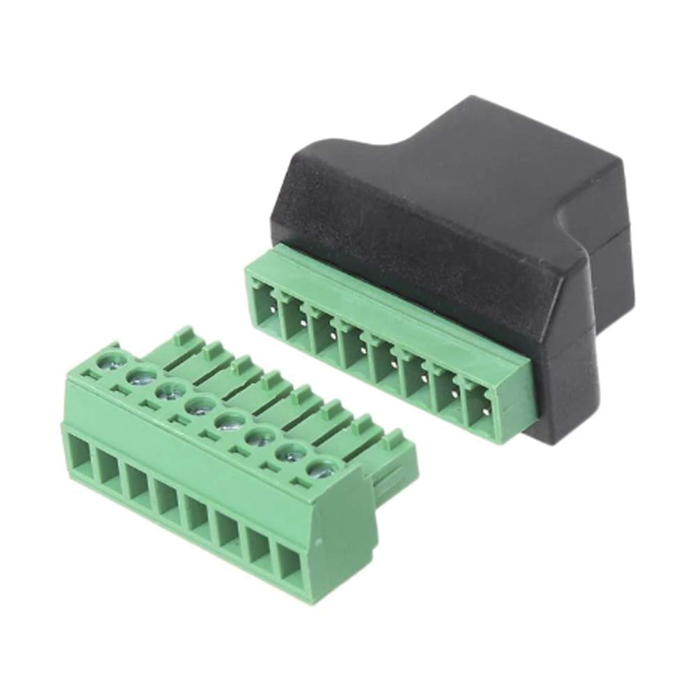 Amazon.co.jp: RJ45 メス 端子台 LANジャック 変換 LAN変換コネクタ