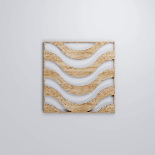 Miniatura 5 de 7 38"W X 7 38"H Extra Pequeño Parker Decorativo Fretwork Madera Paneles De Pared, Roble Rojo