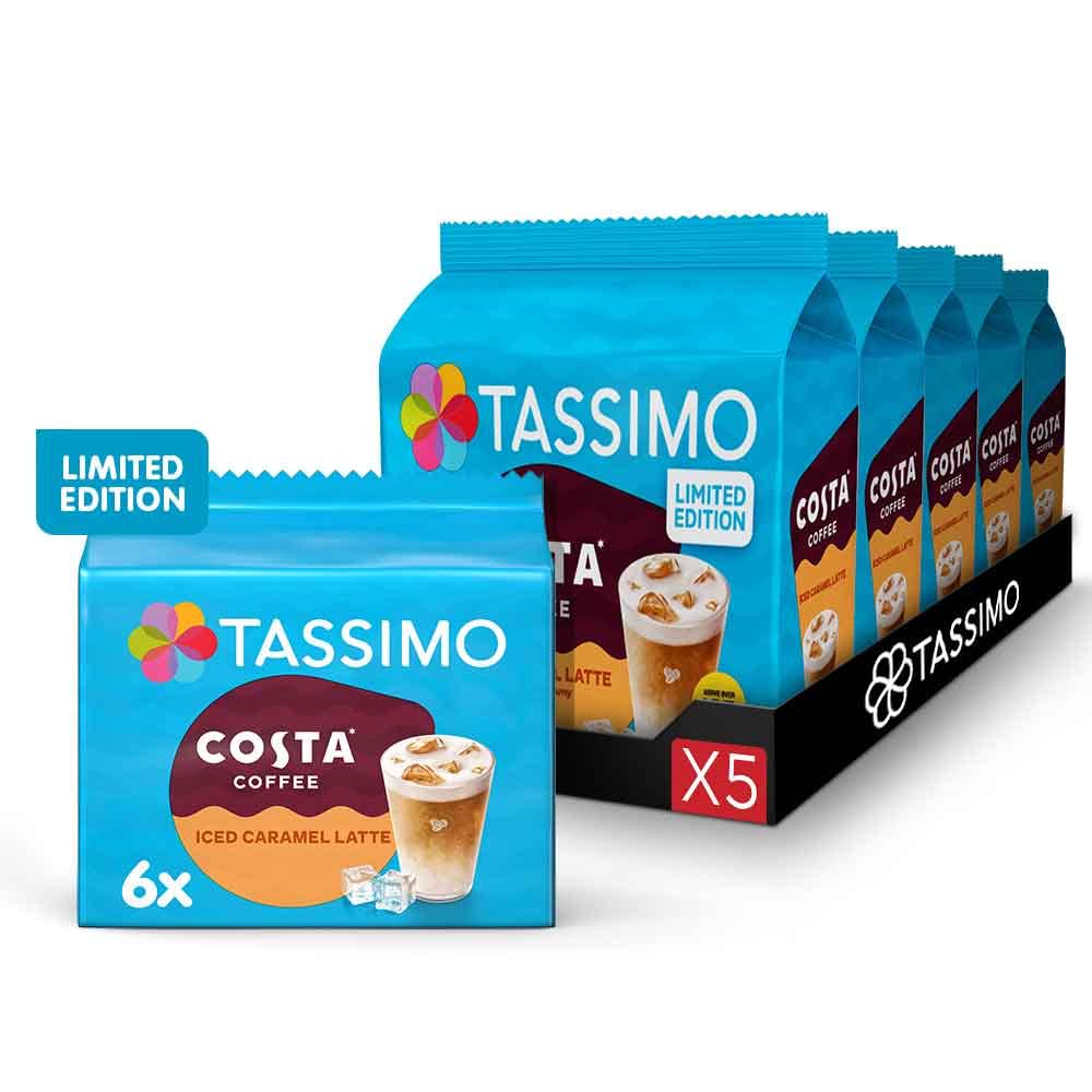 Latte Tassimo Fruit Tea Pods Tassimo Costa Iced Caramel Latte Coffee Pods  X6 (Pack Of 5, Total 30 Capsules) - Main Image