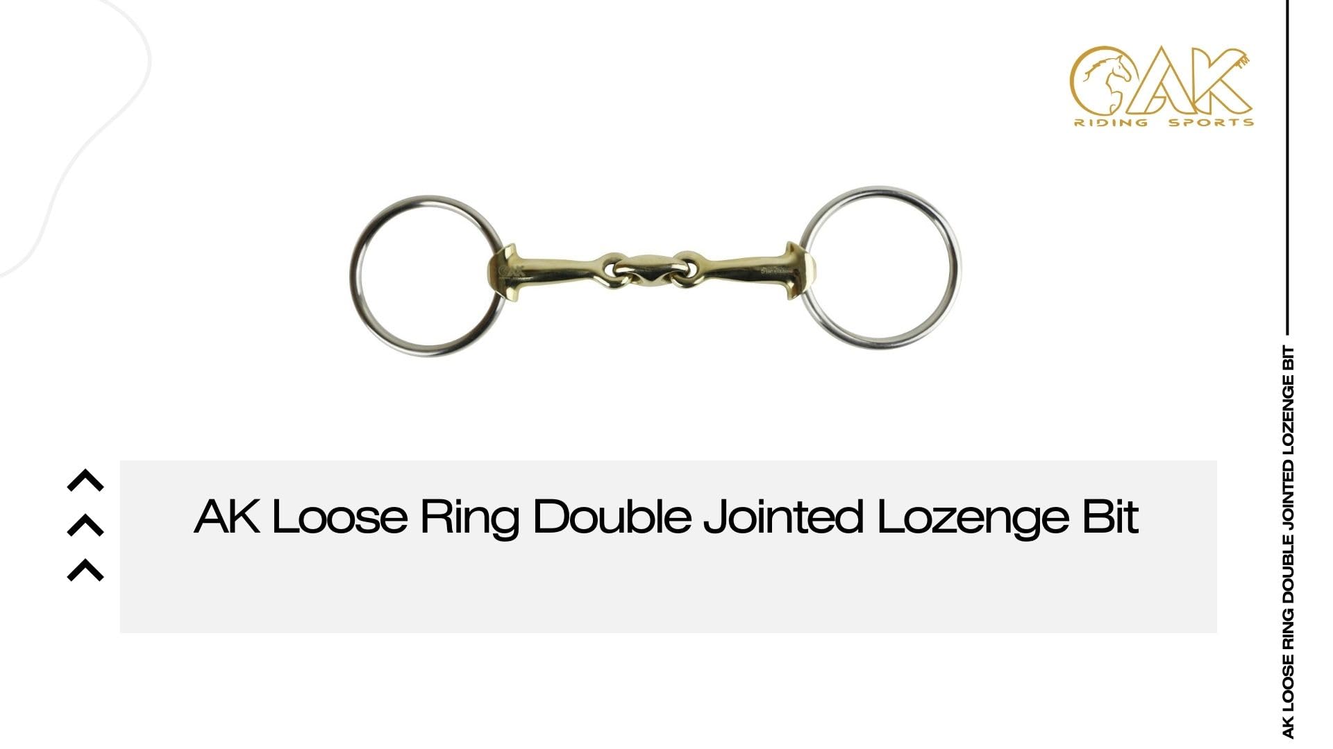 AK Anneau lâche Losange double brisure avec tête tapper en argent allemand Mors d'équitation Horse Bits AKRS-2607 (5.00'', German/Silver)