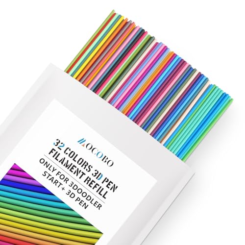 Recharges Filament 3Doodler Start - Lot De 5 X 22 Couleurs, Filament PCL Basse Température, 15.2 Cm, 110 Pièces Au Total | Compatible Stylo 3D Start Uniquement