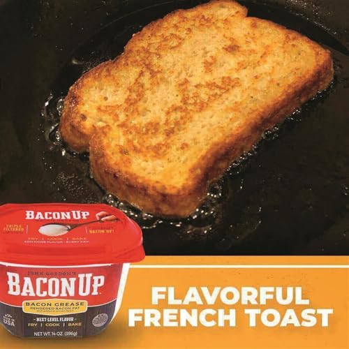 Image of Bacon Up Bacon Grease - 100% Authentic Animal Fat with No Seed Oils - Triple-Filtered & Non-Hydrogenated - for Frying, Cooking, Baking, Grilling, and Sauteing