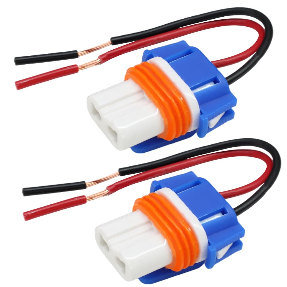 Riloer 2x 9005 Hb3 Cable Conector de Soporte de Bombilla de Faro, Conector de Soporte de Bombilla Recto 12/24 V, para a la Mayoría de Coches, SUV, furgonetas y camiones